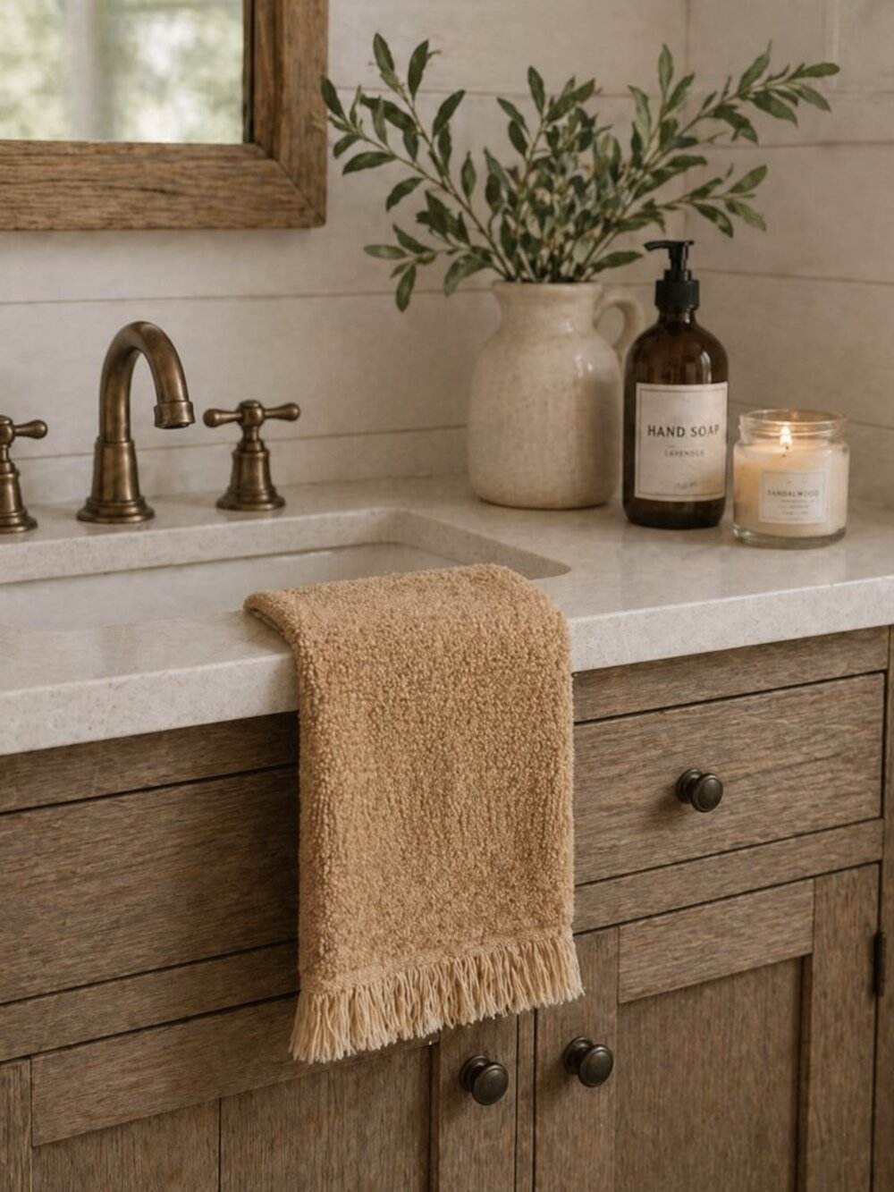 Set of 8 Wamsutta Fringed Hand Towels